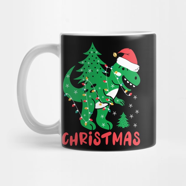 Tree Rex T-Rex Santa Claus Christmas Tree Xmas Gift by BadDesignCo